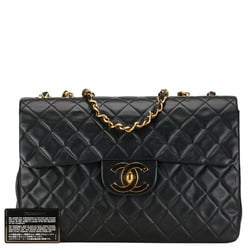 Chanel Matelasse 35 Coco Mark Chain Shoulder Bag Black Leather Women's CHANEL