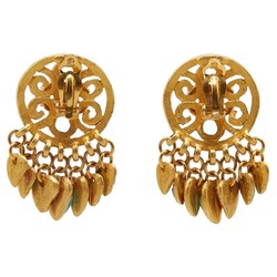 Chanel Coco Mark Swing Earrings Gold Plated Women's CHANEL