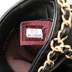 Chanel Coco Mark Chain Phone Case Shoulder Bag AP1161 Black Leather Women's CHANEL