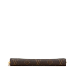 Louis Vuitton Monogram Zippy Wallet Round Long M42616 Brown PVC Women's LOUIS VUITTON