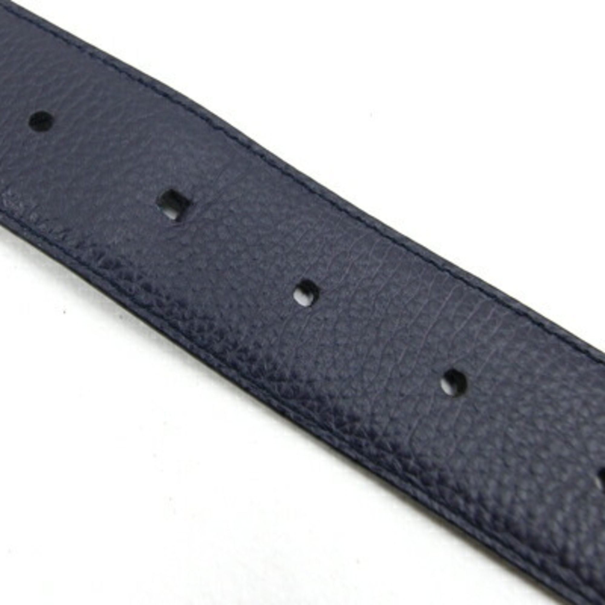 Dunhill Belt 18F4T28GR00142 Black Navy Leather Reversible Men's