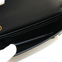 Prada Shoulder Bag 1DH044 Black Leather Chain Wallet Clutch Pochette Studs Women's PRADA