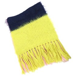 Burberry Scarf 8007139 Navy Pink Yellow Mohair Wool Silk Stole Women's BURBERRY