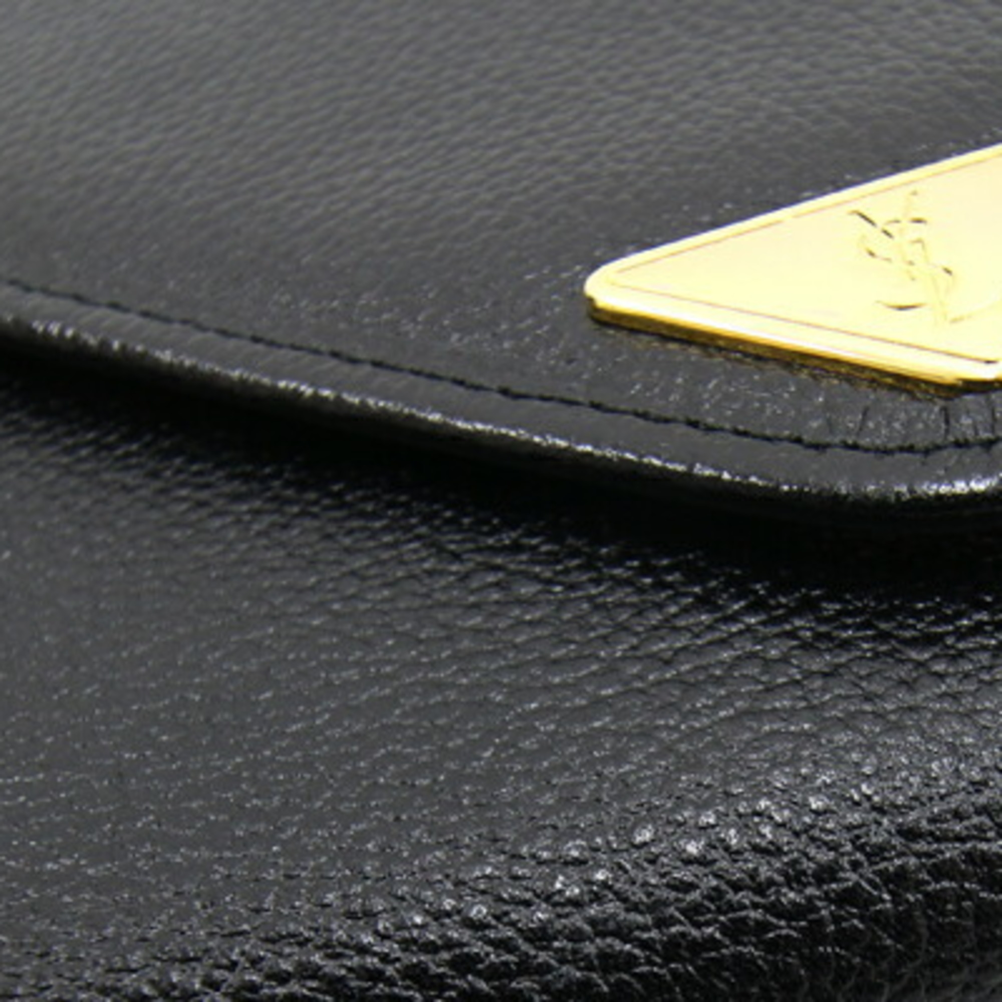 Yves Saint Laurent shoulder bag, black leather, black, women's, YSL, Laurent, old classic, retro,