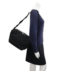 Bottega Veneta Shoulder Bag Webbing 657952 Black Canvas Women's BOTTEGA VENETA