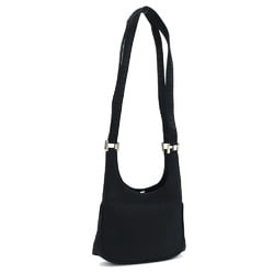 Bottega Veneta handbag, black satin, shoulder bag, women's, old BOTTEGA VENETA