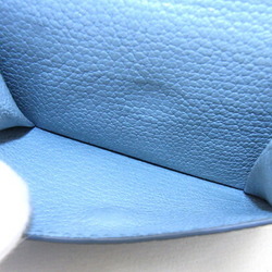 Miu Miu Miu Tri-fold Wallet 5MH020 Light Blue Leather Ribbon Compact Women's MIUMIU