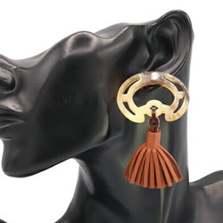 Hermes Earrings Trotter Buffalo Horn Leather Ear Accessories for Women HERMES