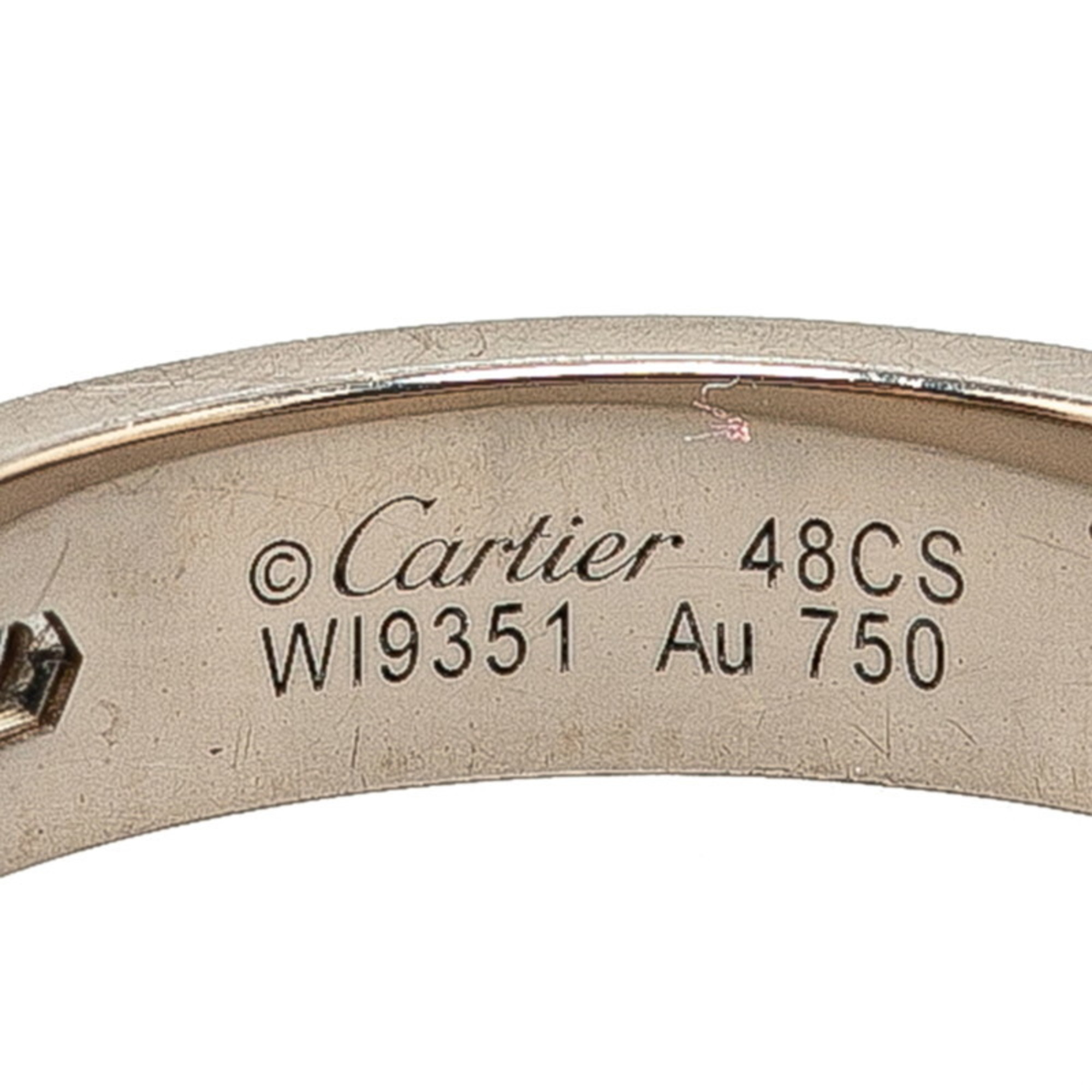 Cartier Love Ring #48 K18WG White Gold Women's CARTIER