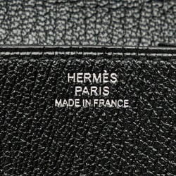 Hermes Le Vingt Quatre Coin Case Black Silver Chevre Men's HERMES