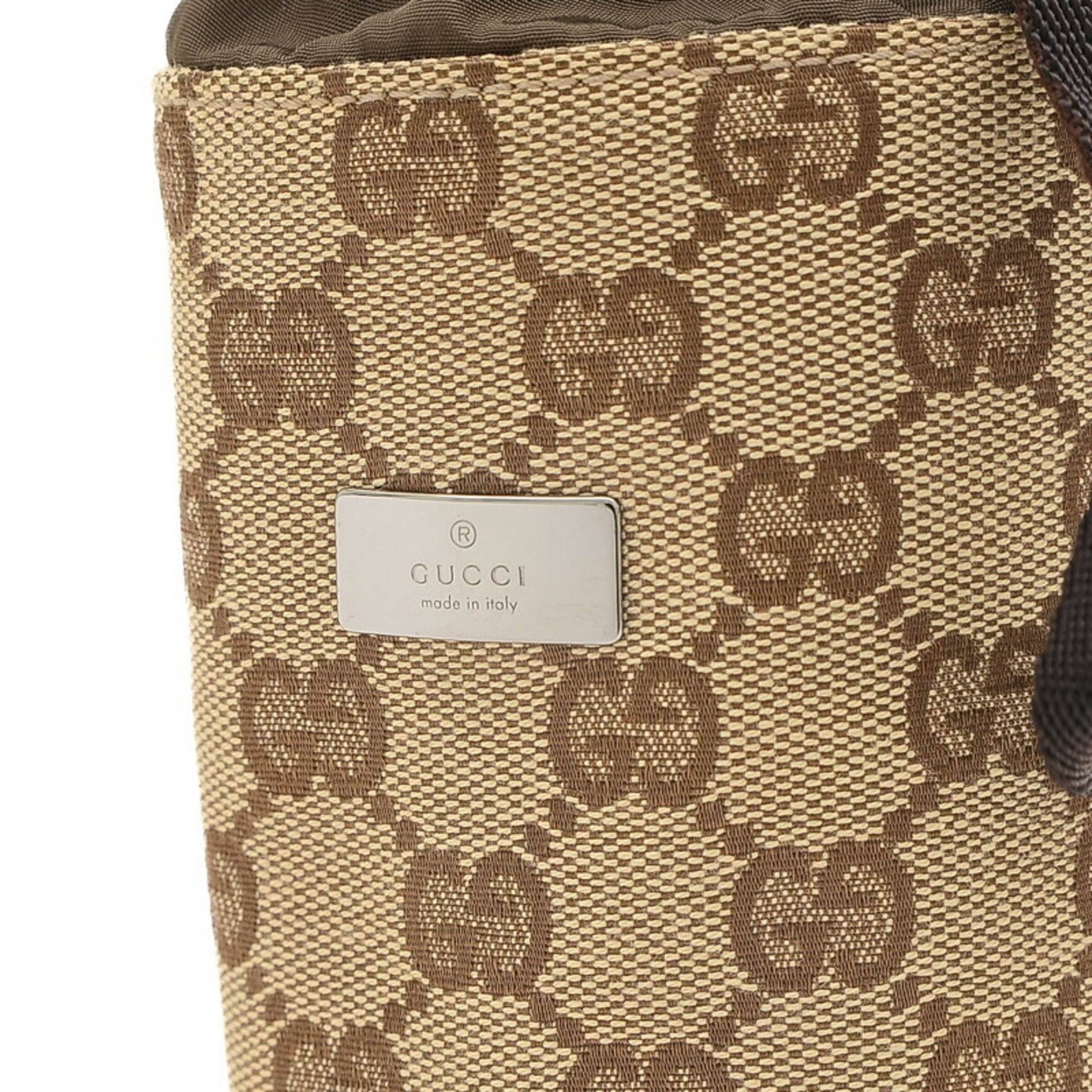 Gucci GG pattern bottle holder in beige canvas 28691