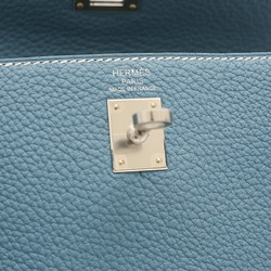 Hermes Kelly 25 Inner Stitching Handbag Togo New Blue Jean B Stamp