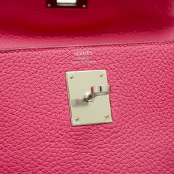 Hermes Kelly 28 Inner Stitching Handbag Taurillon Clemence Rose Shocking Z Stamp