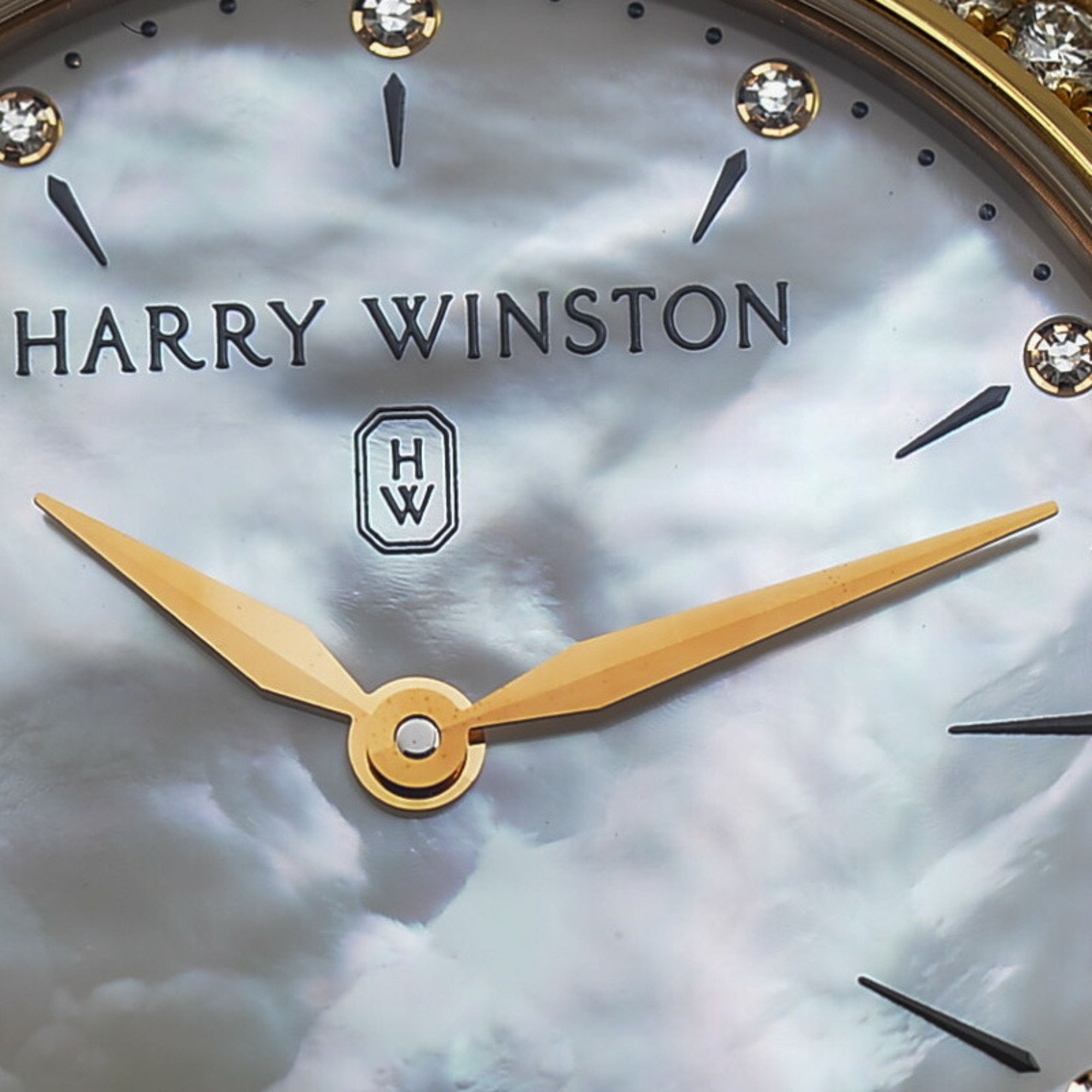 Harry Winston Premiere Watch for Women, Shell Dial, K18PG, Diamond Bezel, Quartz, PRNQHM31RR001