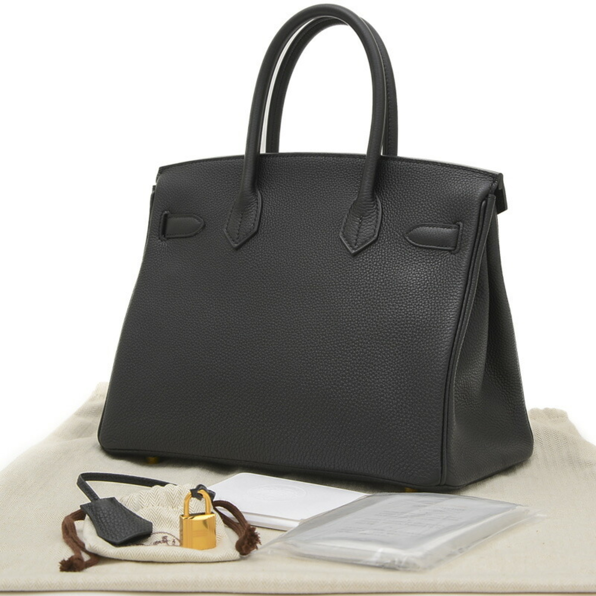 Hermes Birkin 30 Handbag Togo Black U Stamp