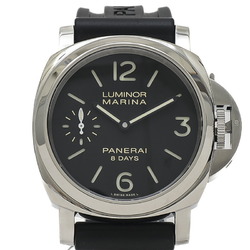 Panerai Luminor Marina 8 Days 44mm Watch Black Dial Stainless Steel Hand-wound PAM00510 Men's