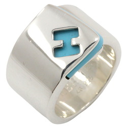 Hermes Candy Ring, size 6, ring, 925 silver, light blue, approx. 9.0g, women's