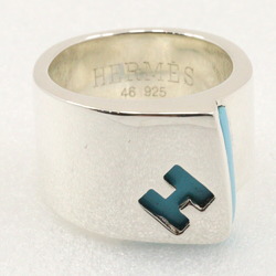 Hermes Candy Ring, size 6, ring, 925 silver, light blue, approx. 9.0g, women's