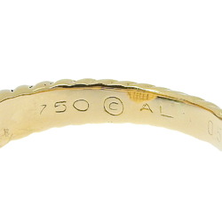 Van Cleef & Arpels Alhambra size 13 ring, K18 yellow gold, lapis lazuli, diamond, flower, approx. 7.2g, Alhambra, women's