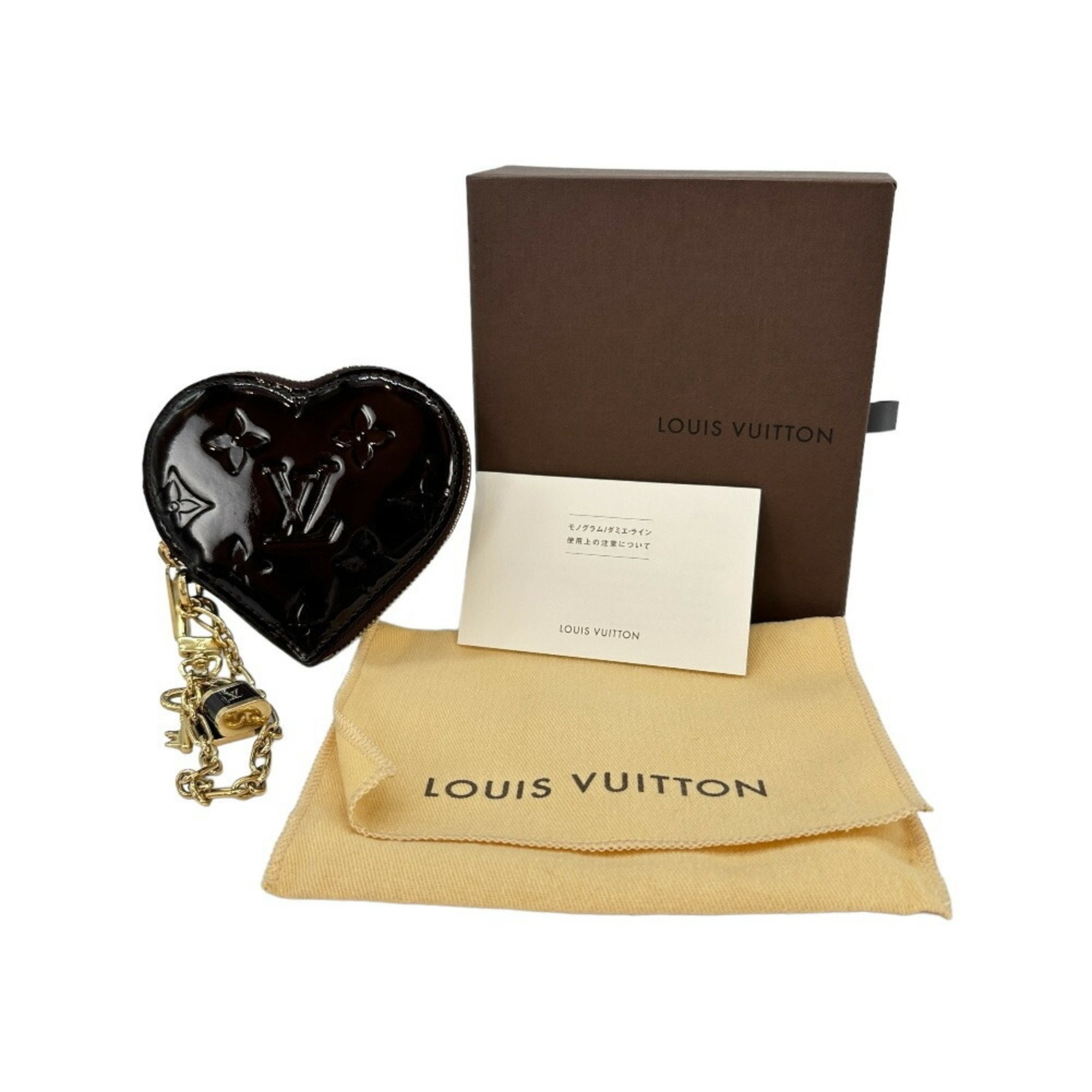 Louis Vuitton LOUIS VUITTON Portonne Cool Coin Case M93561 Monogram Vernis Amaranth Women's H141924948
