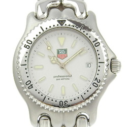 TAG HEUER Professional Watch S99.006M Stainless Steel Quartz Analog Display White Dial Men's