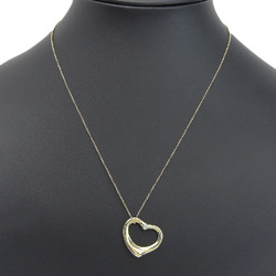Tiffany & Co. Heart Necklace Long K18 Yellow Gold x Diamond Approx. 7.8g Open Women's