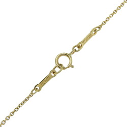 Tiffany & Co. Heart Necklace Long K18 Yellow Gold x Diamond Approx. 7.8g Open Women's
