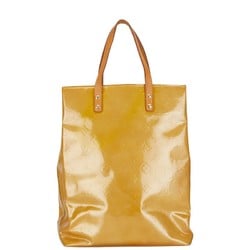 Louis Vuitton Monogram Vernis Reed MM Handbag Tote Bag M91141 Beige Patent Leather Women's LOUIS VUITTON