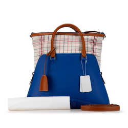 Maison Margiela Martin Margiela 22SS 5AC Large Handbag Shoulder Bag Blue Brown Multicolor Rubber Leather Women's MARTIN MARGIELA