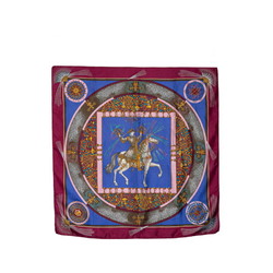 Hermes Carre 90 FEUX D'ARTIFICE Fireworks 150th Anniversary 1987 Napoleon Scarf Muffler Wine Red Blue Multicolor Silk Women's HERMES