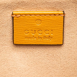 Gucci GG Supreme Interlocking G Second Bag Clutch 625764 Beige Yellow PVC Leather Women's GUCCI