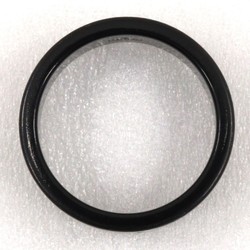 Gucci Icon Thin Band Size 14.5 Ring, K18 White Gold x Corundum Black, Approx. 2.2g, Band, Unisex