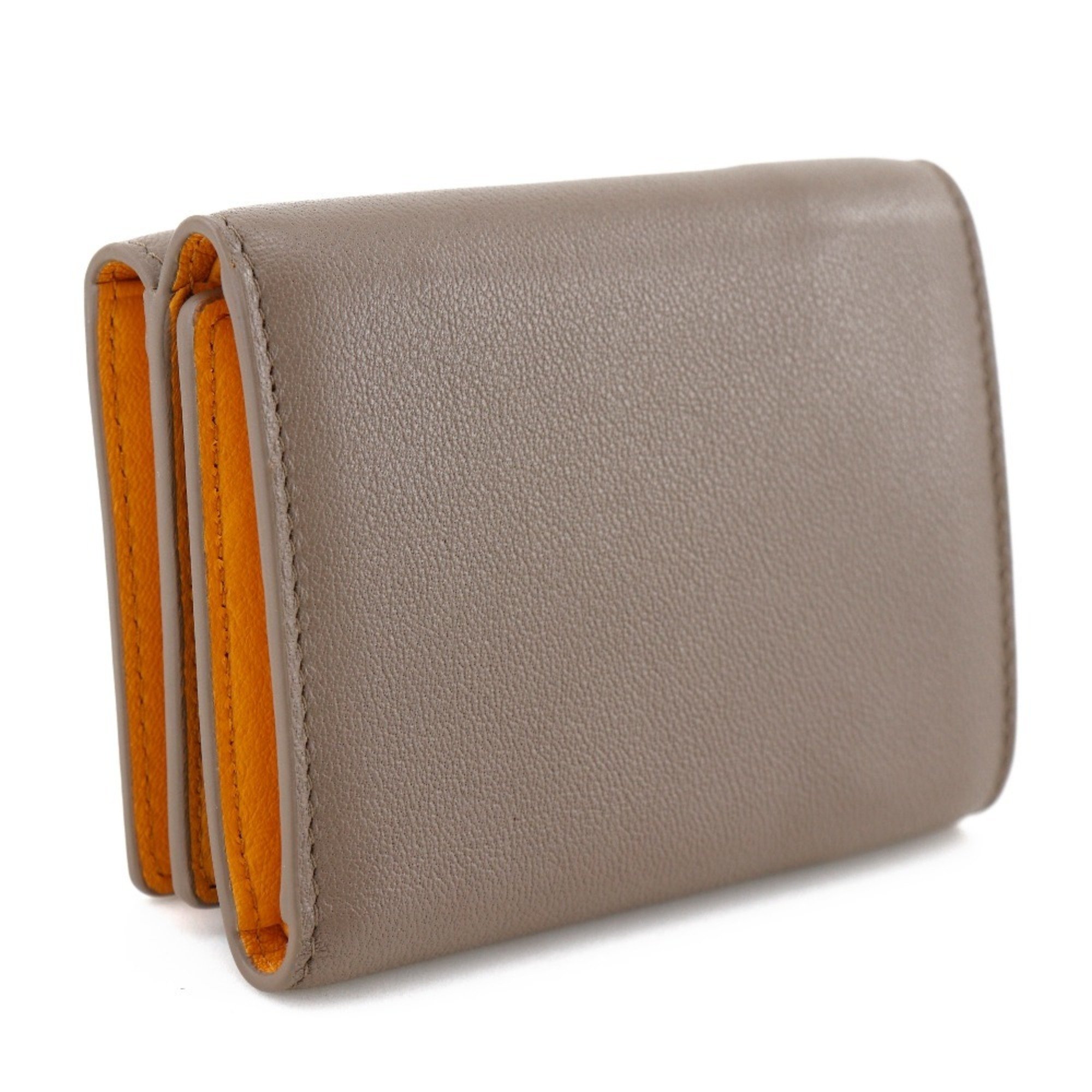 HUNTING WORLD Tri-fold wallet, leather, brown, snap button, women's, H141624922