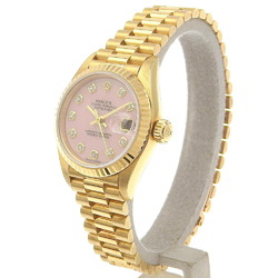 Rolex ROLEX Datejust Watch 10P Diamond cal.2235 79178 K18 Yellow Gold x Pink Opal Automatic Dial Ladies S132724759