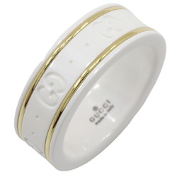 Gucci Icon GG size 11.5 ring, K18 yellow gold x zirconia, white, approx. 4.7g, icon GG, for women