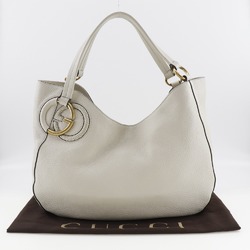 GUCCI Shoulder Bag 309531 Leather x Canvas Off-White Women's