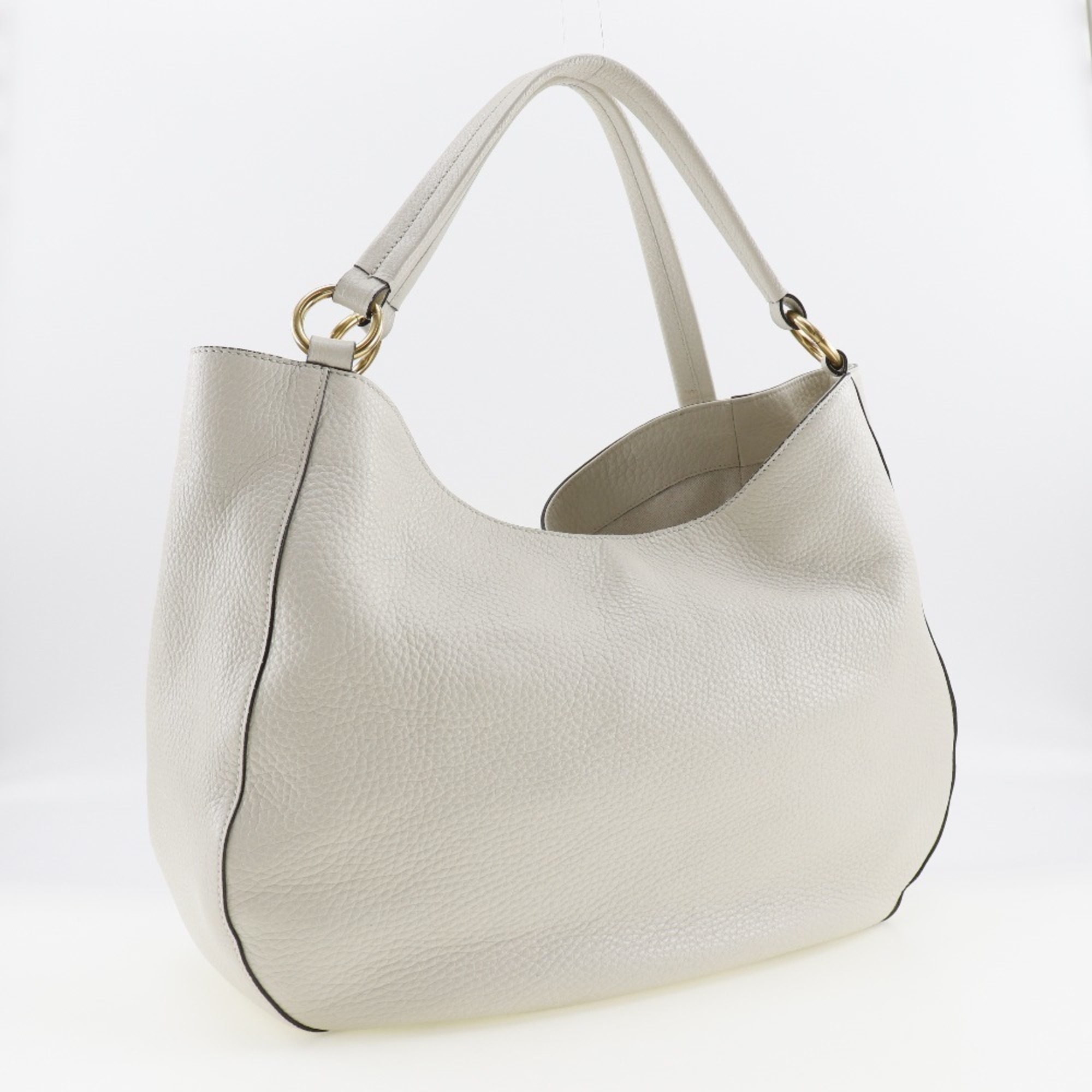 GUCCI Shoulder Bag 309531 Leather x Canvas Off-White Women's