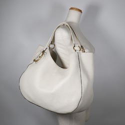 GUCCI Shoulder Bag 309531 Leather x Canvas Off-White Women's