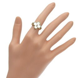 Van Cleef & Arpels Alhambra size 9 ring, K18 yellow gold, white shell, approx. 7.5g, Alhambra, women's