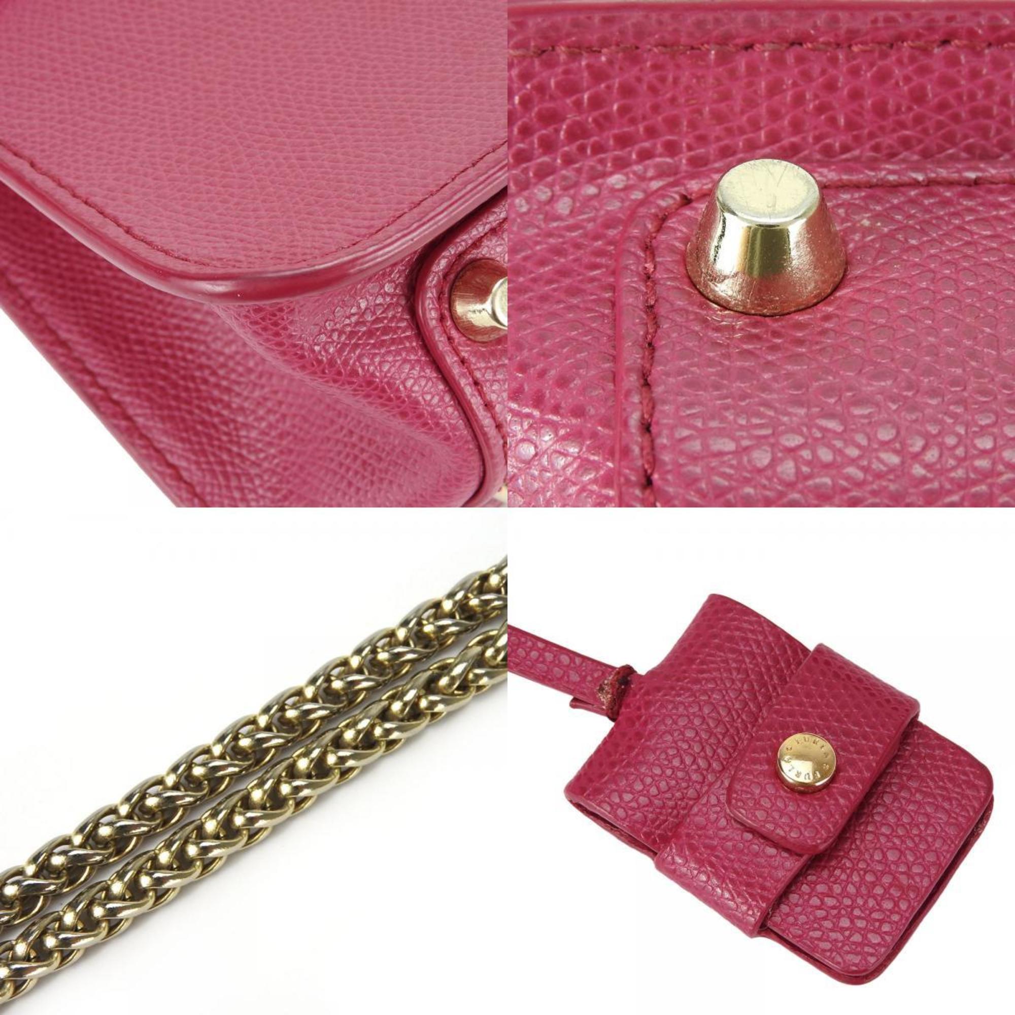 Furla Shoulder Bag G6400 Leather Magenta Chain Women's