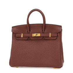 Hermes Birkin 25 Handbag Togo Rouge Ash W Engraved