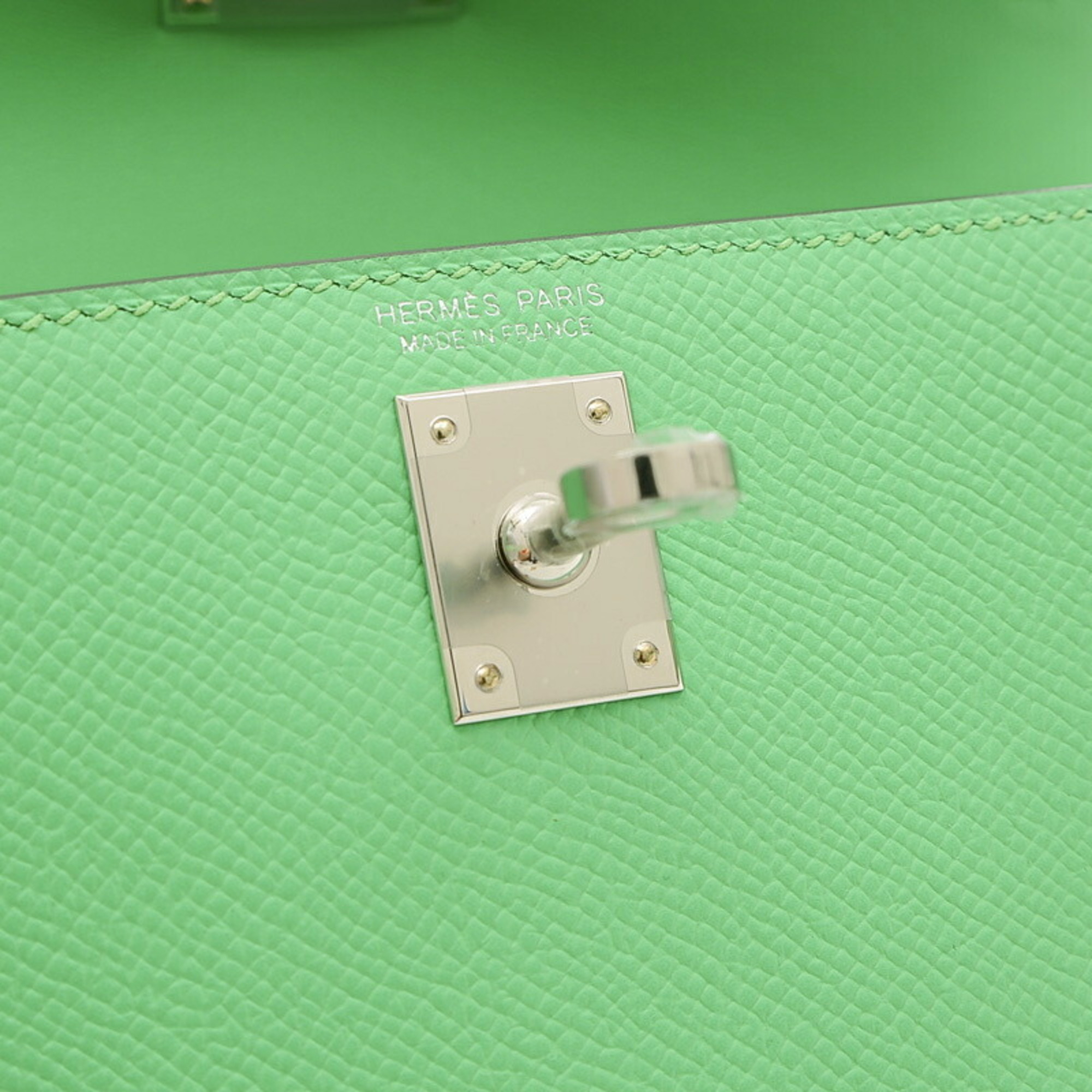 Hermes Kelly Do 2 Handbag Epson Vert Comic Fizz Gripere W Engraved