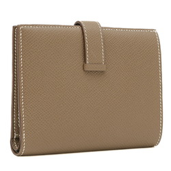 Hermes Bearn Compact Bi-fold Wallet Epson Etoupe B Engraved