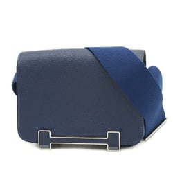 Hermes Geta Shoulder Bag Chevre Bleu Nuit B Stamp