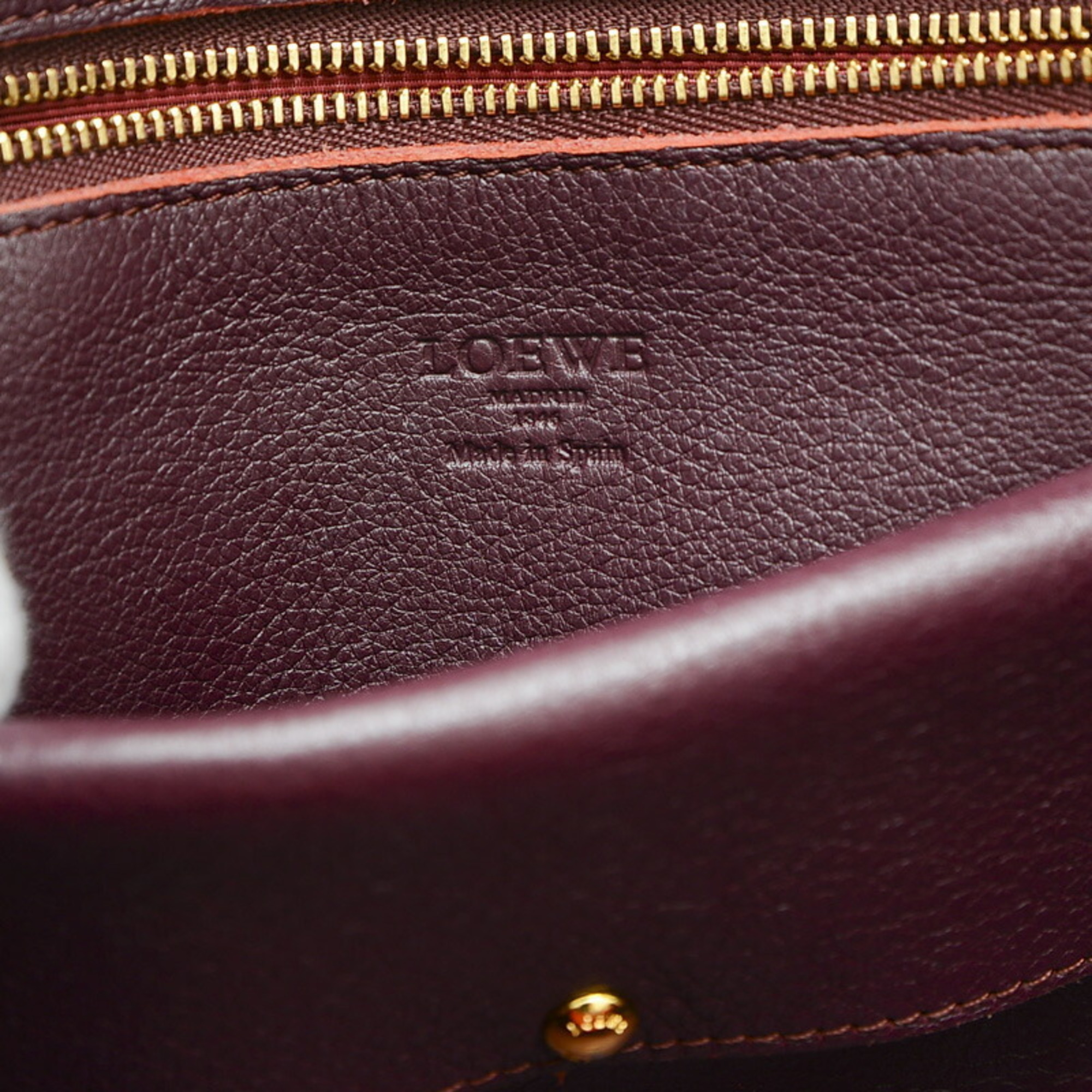 Loewe Amazona 36 Handbag Boston Leather Purple
