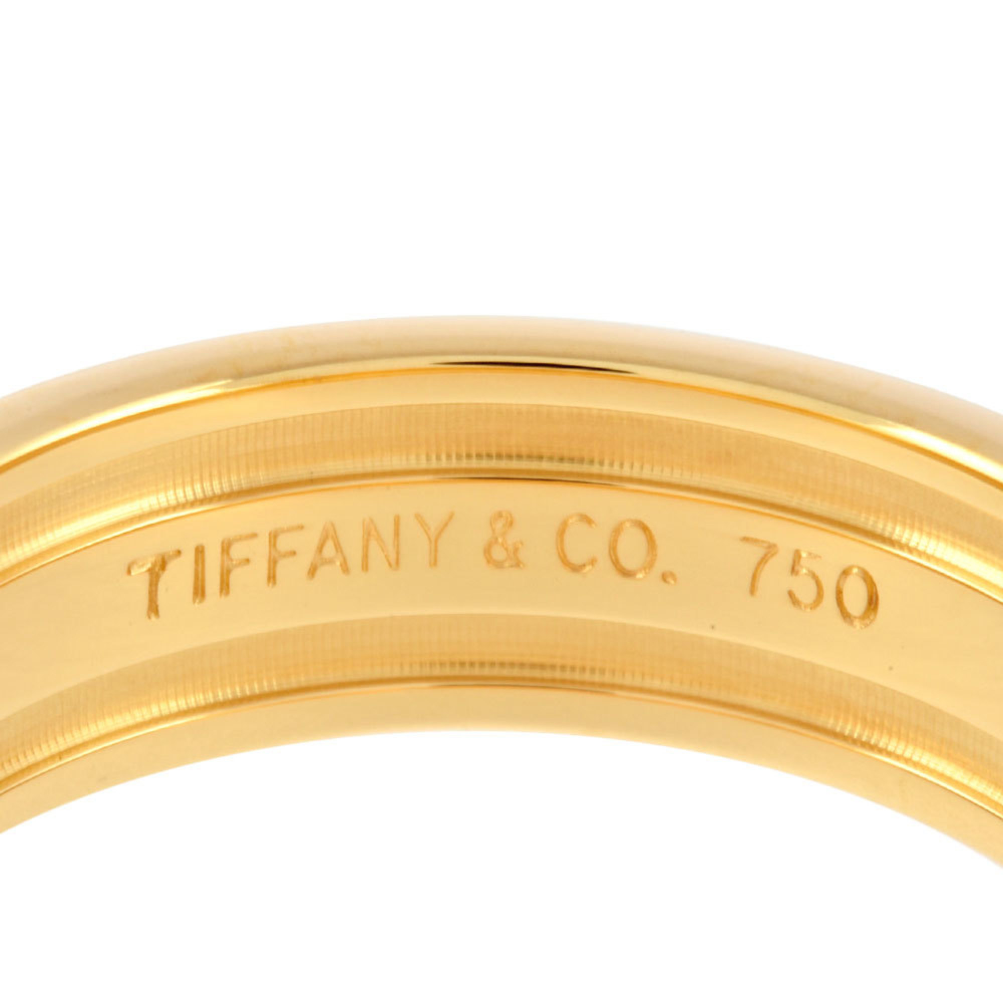 Tiffany & Co. Grooved Ring, Size 12, K18YG, Women's