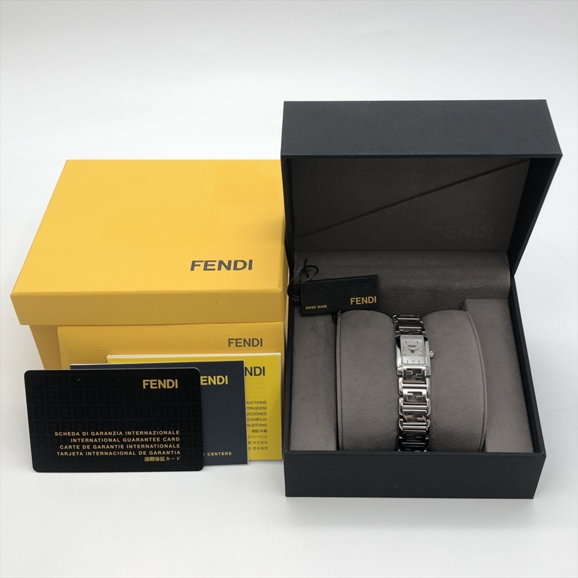 FENDI White Shell 1200L Wristwatch Quartz Dial Working
