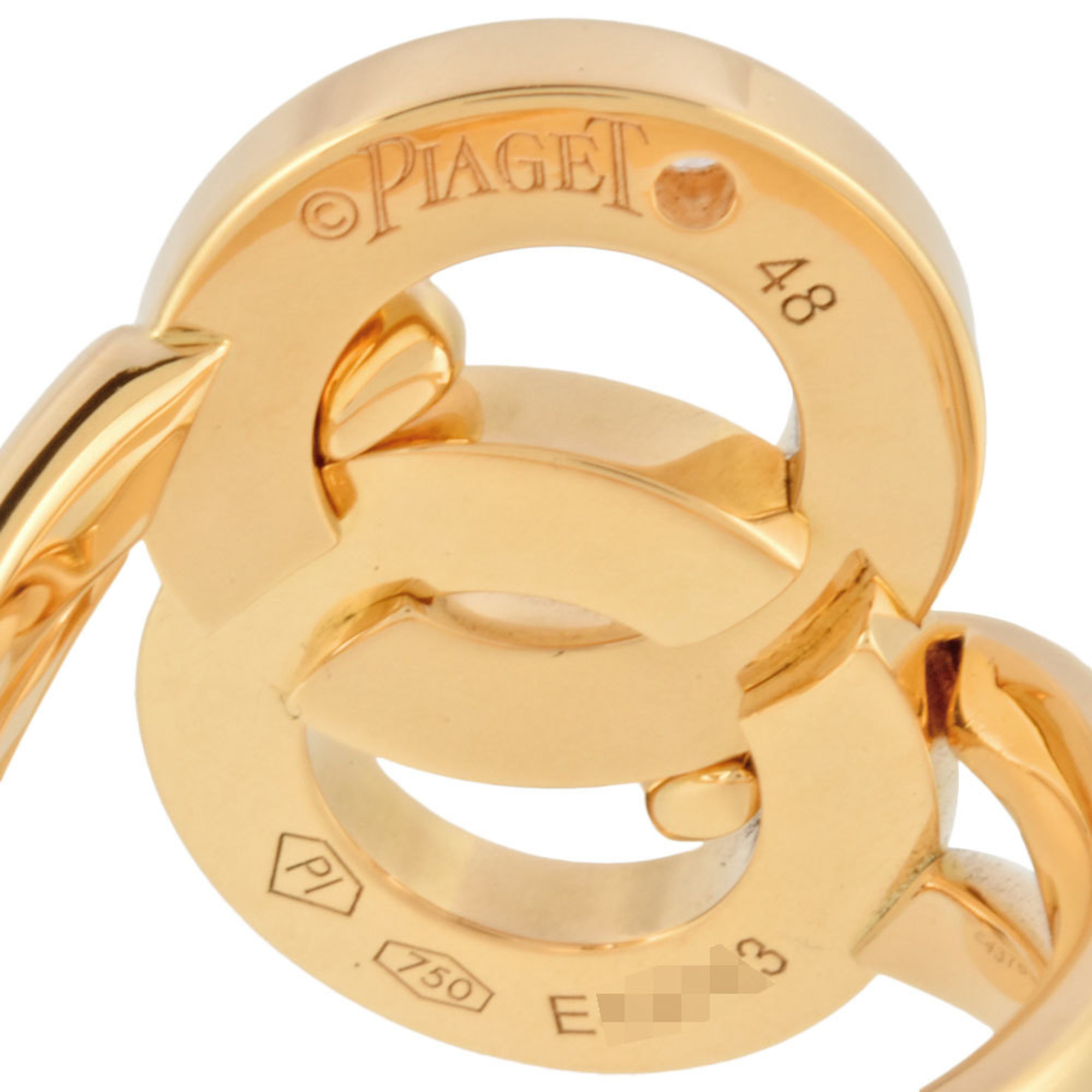 Piaget Possession Ring Diamond #48 K18YG Round Circle Women's