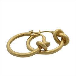CELINE Knot Small Hoop Earrings GP Gold