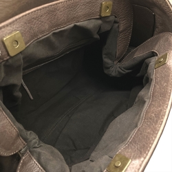 FENDI Doctor's Bag Shoulder Leather Brown Grained
